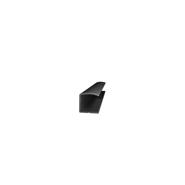 PROFIL ALUM TIP U 2.5ML NEGRU MAT