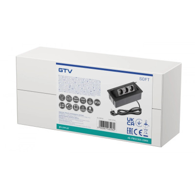 PRIZA GTV 3 SCHUKO NEGRU