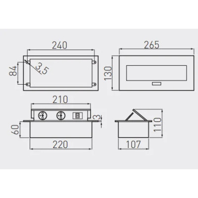 PRIZA GTV DREPT 2XSCHUKO+2USB